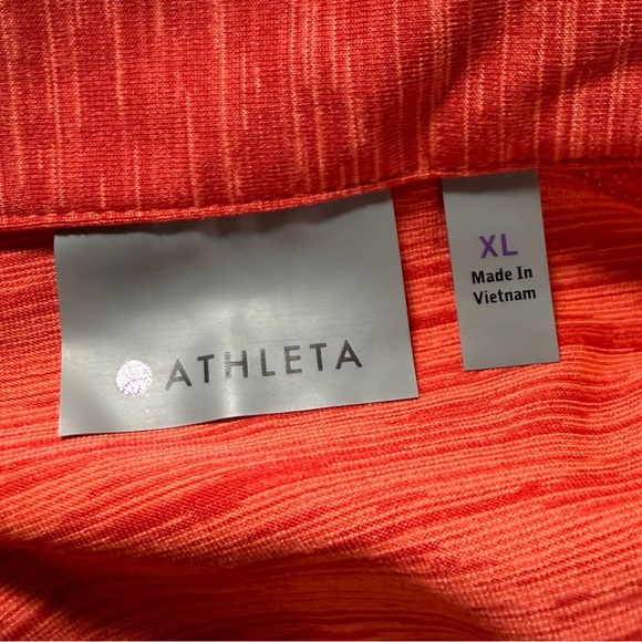 Athleta Women's Half Zip Running Pullover Coral Size XL - Picture 5 of 6